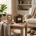 Load image into Gallery viewer, Medium Rosewood Pet Urn - Dog House