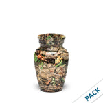 Load image into Gallery viewer, Mini Cremation Urn for Human Ashes – Small Keepsake Urn, Realtree Camo Woodland Print – 3 Cu In, Set of 10