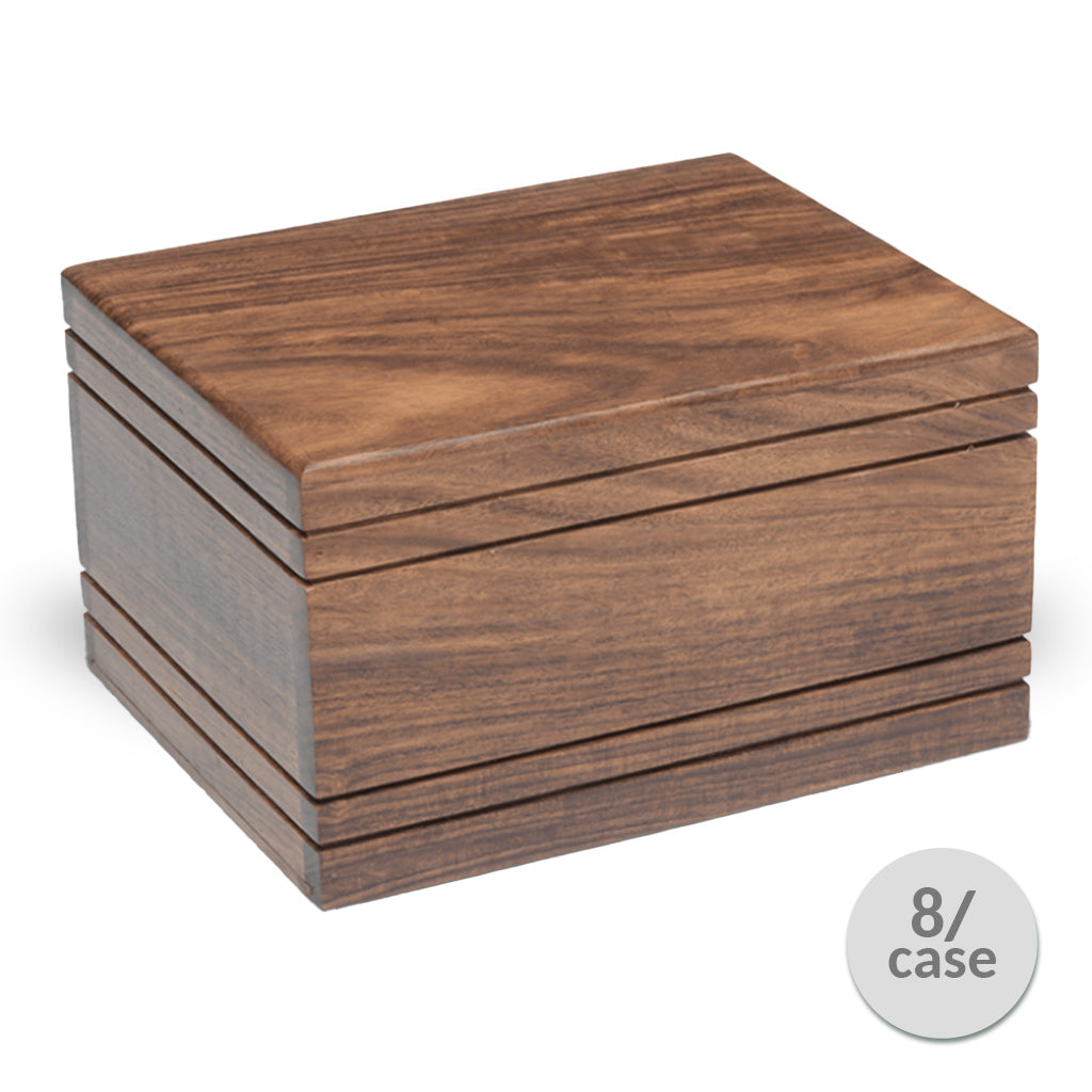 SOULURNS Rosewood Cremation Urns for Human Ashes Adult – 260 Cu.In Extra Large Handcrafted Wooden Memorial Box Funeral Urn for Ashes with Sliding Bottom
