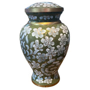 SOULURNS Purple Cremation Urn for Human Ashes Adult – Large 3.5L Memorial Urn, Engraved Silver Band, Elegant Enamel Finish, Funeral Urn for Ashes Men Women, Fits Up to 97 kg, with Velvet Pouch