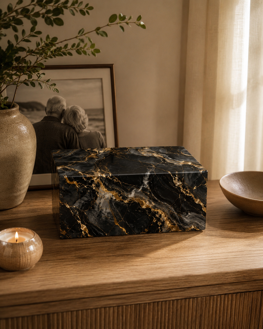 Companion Cremation Urn for Two – Premium Wooden Memorial Urn