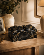 Load image into Gallery viewer, Companion Cremation Urn – Luxury Marble-Look Wooden Memorial Urn for Two