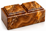 Load image into Gallery viewer, Companion Urn with Luxury Marble-Look Finish – Premium Wooden Cremation Urn for Ashes