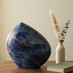 Load image into Gallery viewer, SOULURNS Blue Sapphire Marble Teardrop Cremation Urn for Human Ashes – Elegant Gold Vein Adult Funeral Urn, Handcrafted Decorative Memorial Keepsake for Men &amp; Women