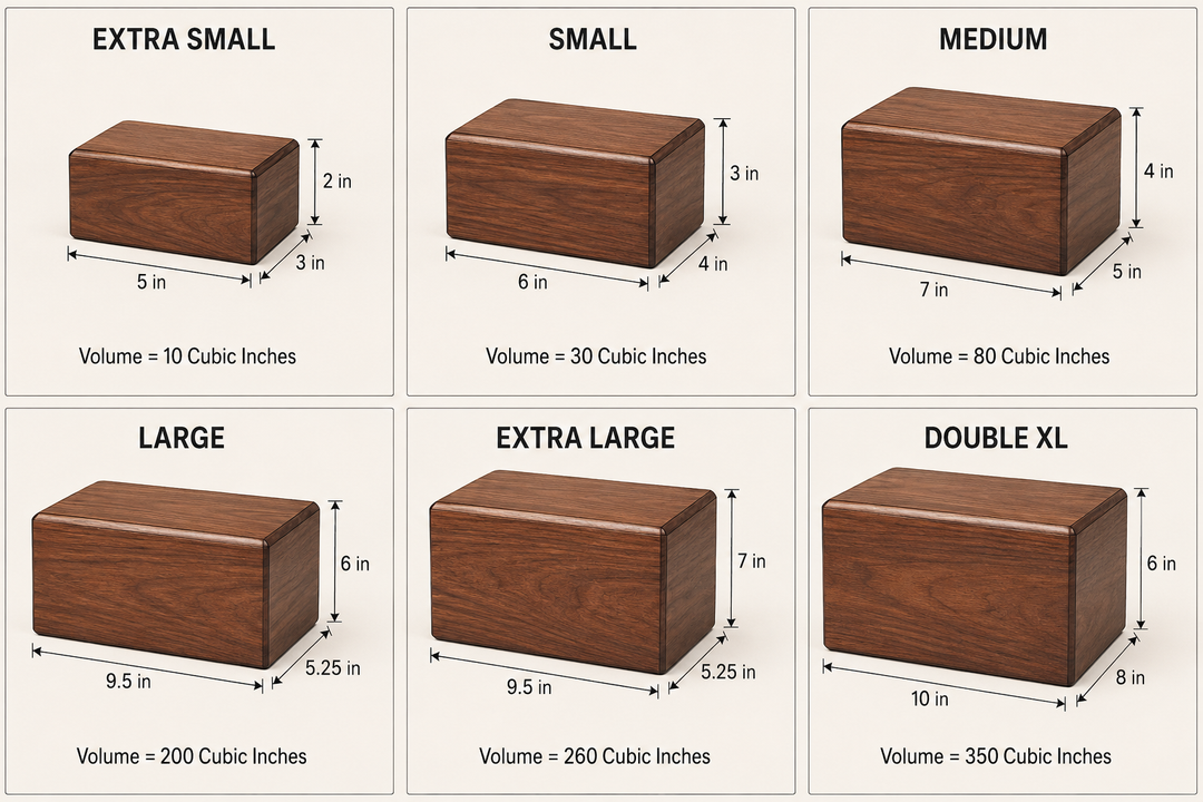Set of wooden boxes with varying sizes and dimensions on a white background