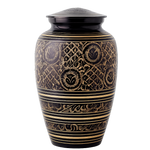 Load image into Gallery viewer, Black Radiance brass cremation urn front view