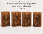 Load image into Gallery viewer, Custom Photo Engraved Wooden Cremation Urn for Human &amp; Pet Ashes, Personalized Rosewood Memorial Box