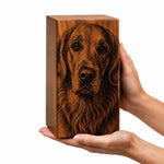 Load image into Gallery viewer, Custom Photo Engraved Wooden Cremation Urn for Human &amp; Pet Ashes, Personalized Rosewood Memorial Box