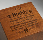 Load image into Gallery viewer, Custom Photo Engraved Wooden Cremation Urn for Human &amp; Pet Ashes, Personalized Rosewood Memorial Box