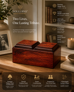 Load image into Gallery viewer, Companion Cremation Urn for Two – Premium Wooden Memorial Urn