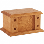 Load image into Gallery viewer, Norwood Oak Cremation Urn for Human Ashes – Solid Wood Memorial Urn, Perfect for Veterans, Holds 200 Cu In