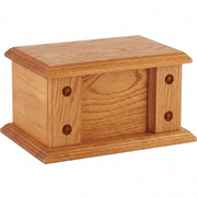 Norwood Oak Cremation Urn for Human Ashes – Solid Wood Memorial Urn, Perfect for Veterans, Holds 200 Cu In