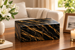 Load image into Gallery viewer, Acacia Wood Marble-Finish Urn for Two – Husband &amp; Wife Companion Cremation Urn